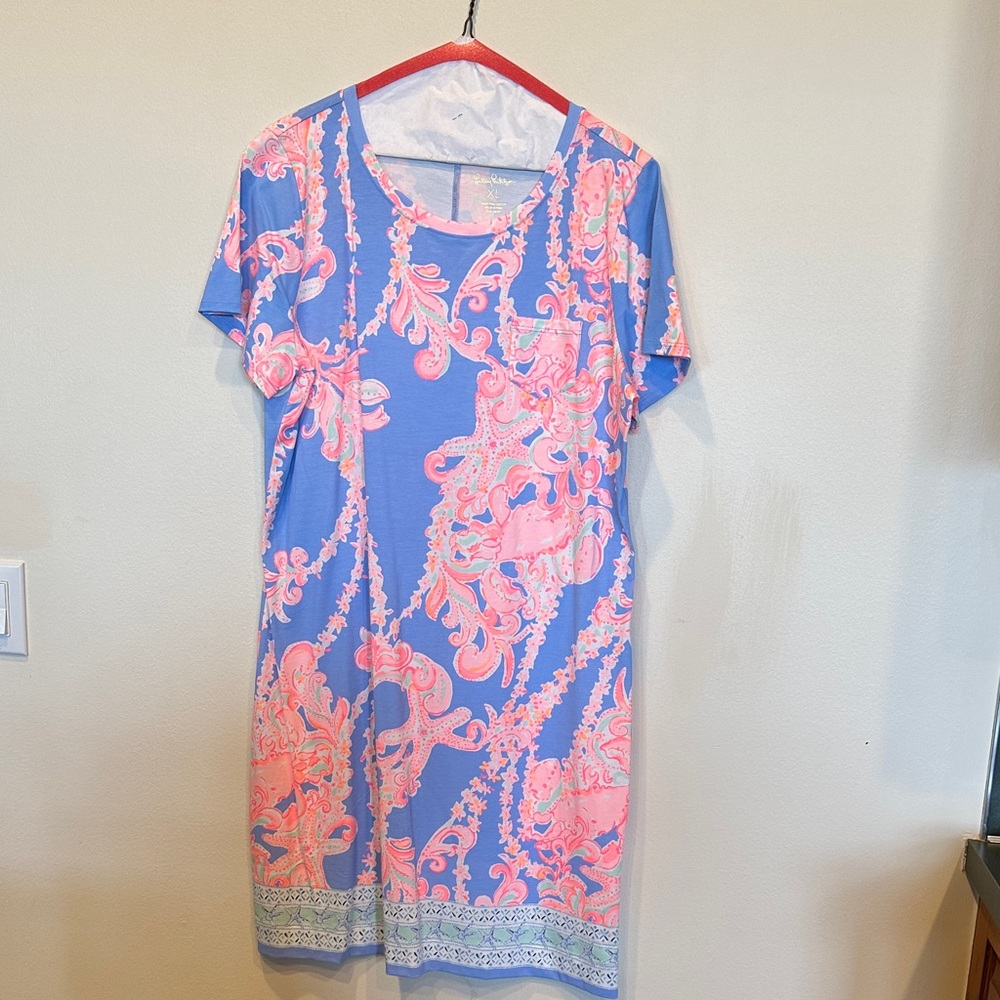 Lilly Pulitzer Blue and Pink Paisley Dress